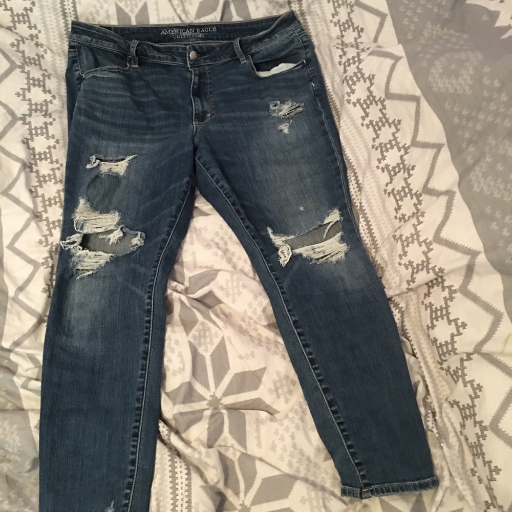 American Eagle Distressed Jean Jeggings Size 18